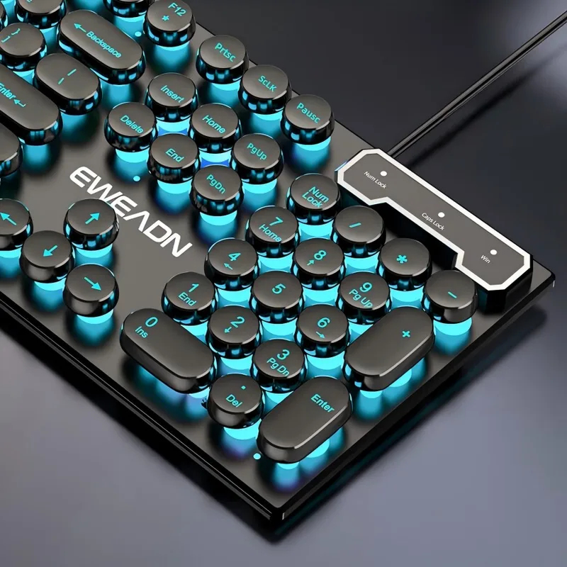 Gaming Keyboard He - Retro Punk Mechanical Feel Keyboard Mouse
