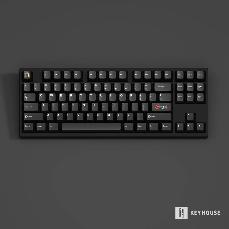 Keyboard Gaming Black - Original Crush Theme Keycaps 145 Keys