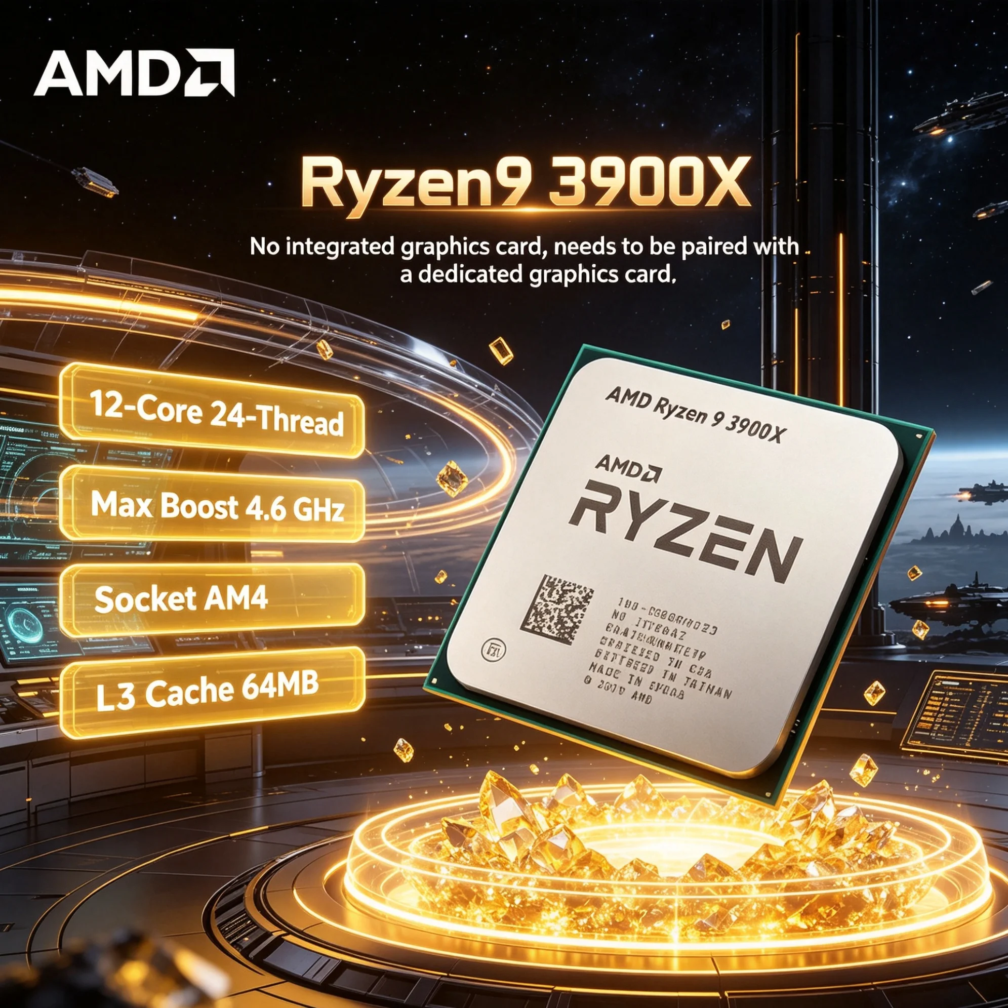 Amd Cpu Ryzen 9 - AMD CPU Ryzen 9 3900X 12-Core