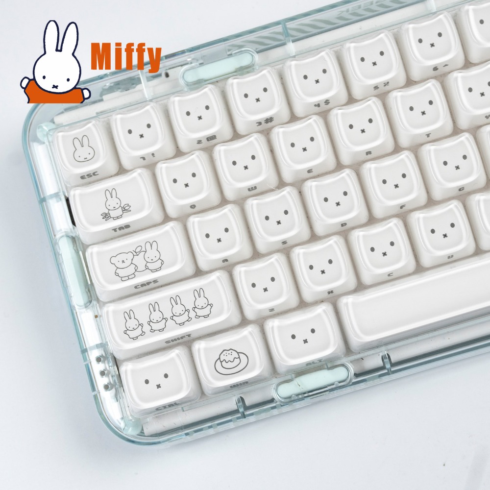 Kawaii Miffy Keycaps Cute Rabb - Gaming Keyboard Ergo recension och pris