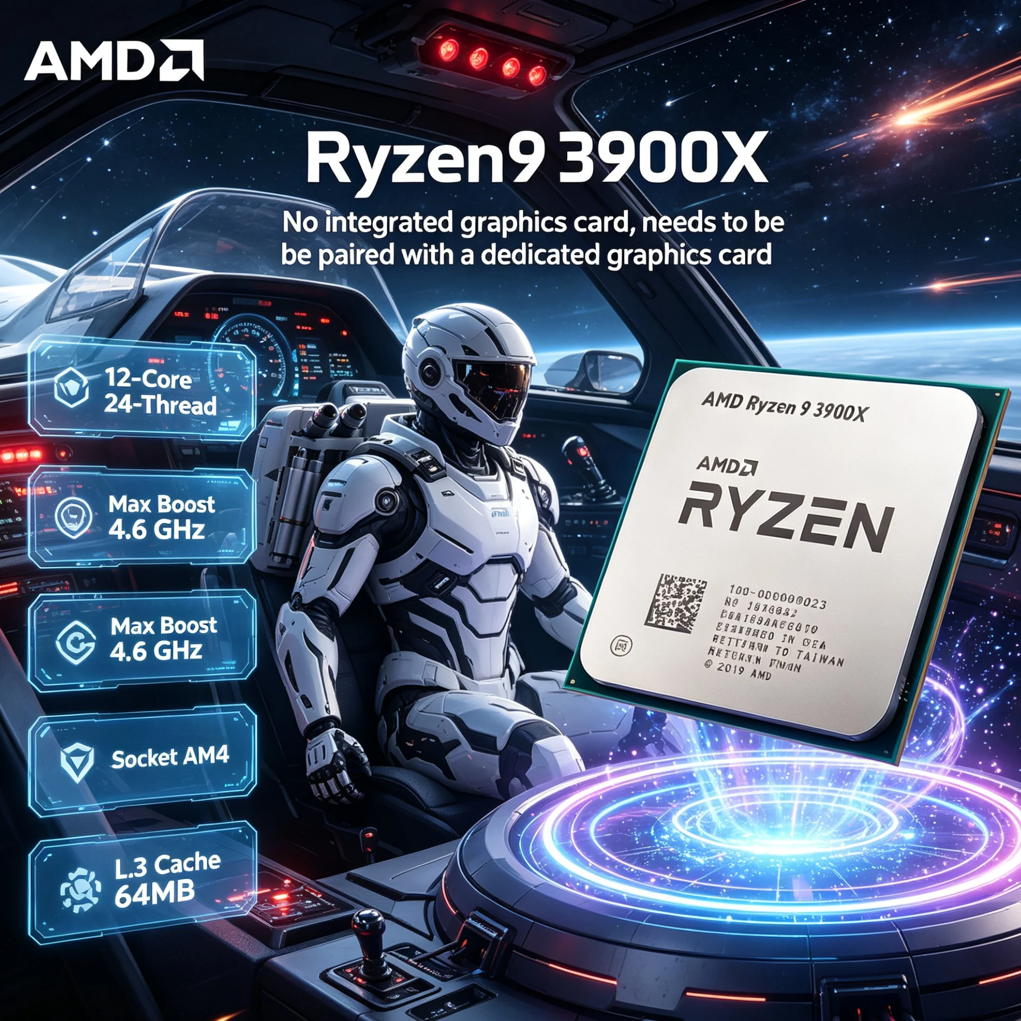 AMD Ryzen 9 3900X 12 Core 24 T - Amd Cpu Ryzen 9 recension och pris