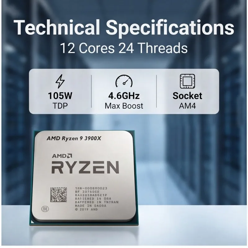 AMD Ryzen 9 3900X 12 Core 24 T - Amd Cpu Ryzen 9 recension och pris