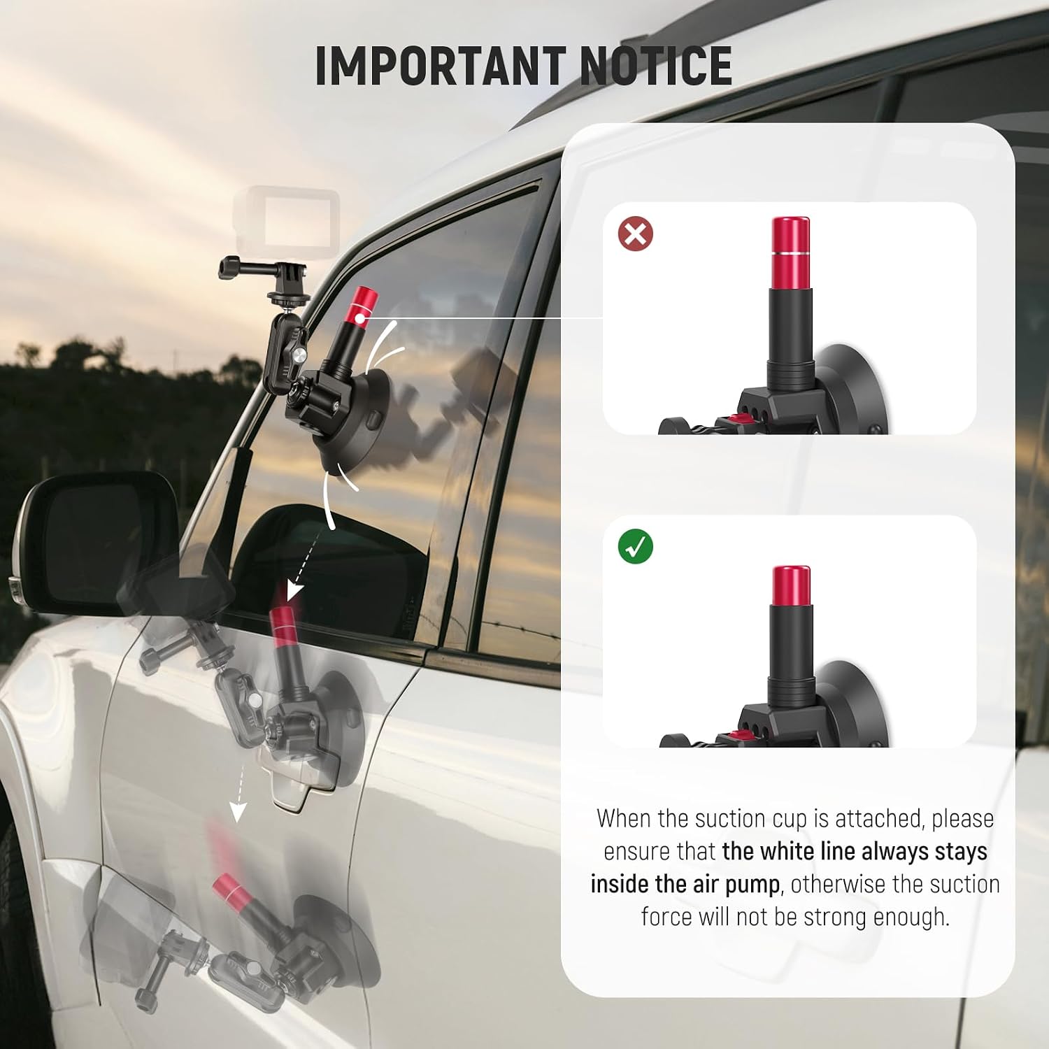 NEEWER Triple Suction Cup Car  - Stabilizer Screw In recension och pris