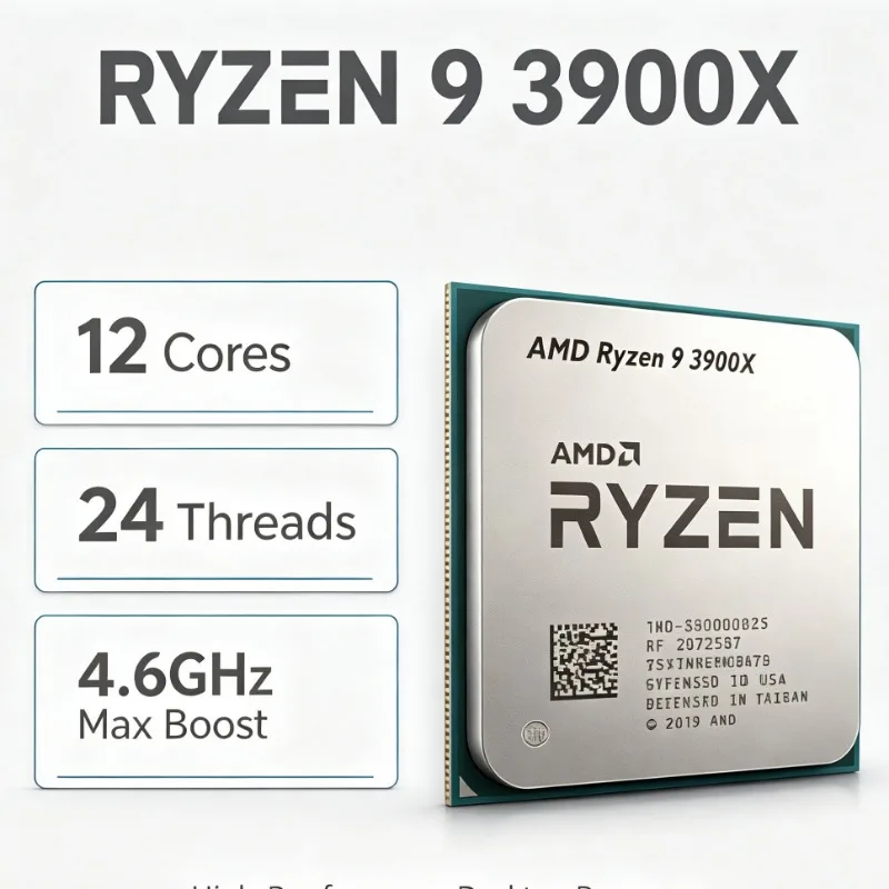 AMD CPU Ryzen 9 3900X Processo - Amd Cpu Ryzen 9 recension och pris