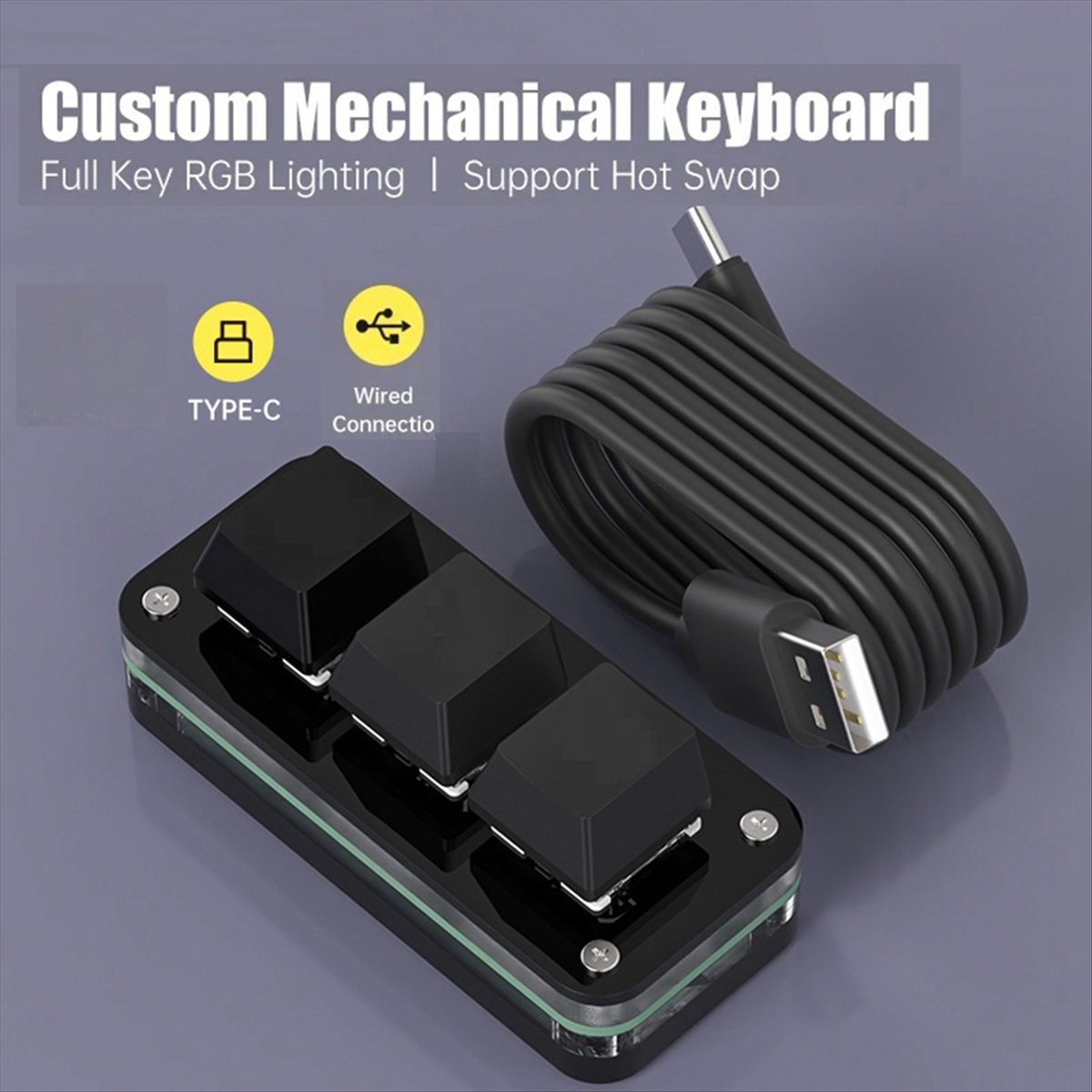doyou 3 Keys Macro Programming - Keyboard Gaming Black recension och pris