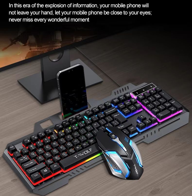 RGB Backlit Gaming Wired Mecha - Gaming Keyboard Mouse Set recension och pris