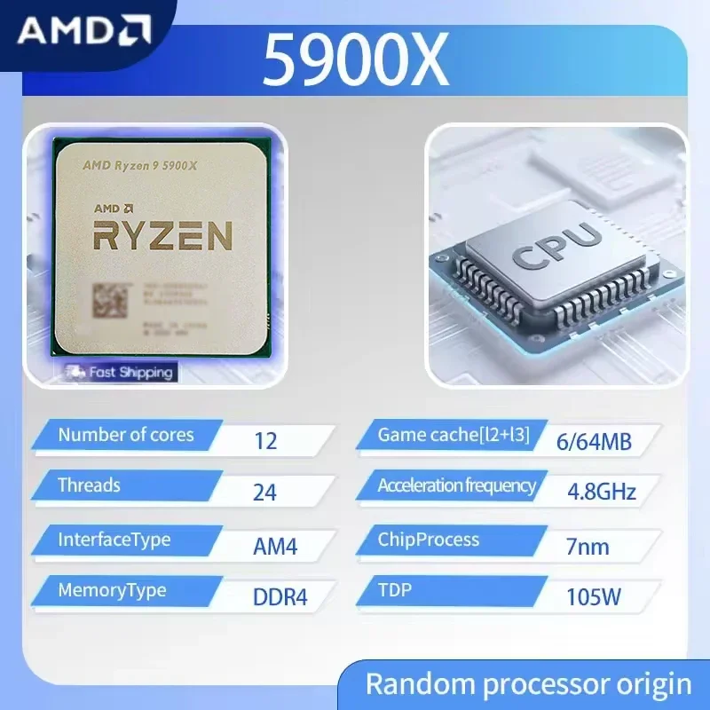 AMD Ryzen 9 5900X R9 5900X 3.7 - Amd Cpu Ryzen 9 recension och pris