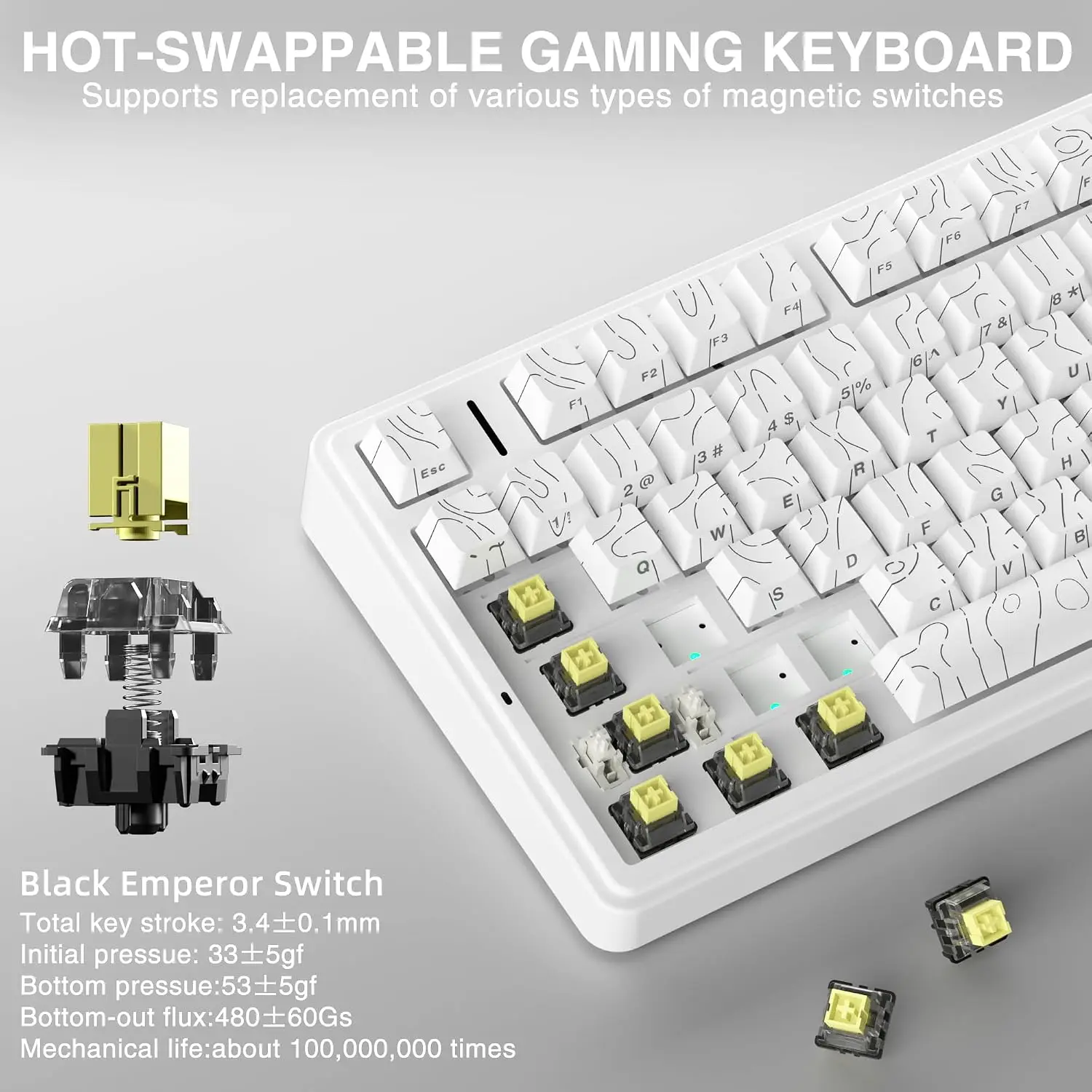 AULA F75 HE Magnetic Keyboard  - Gaming Keyboard He recension och pris