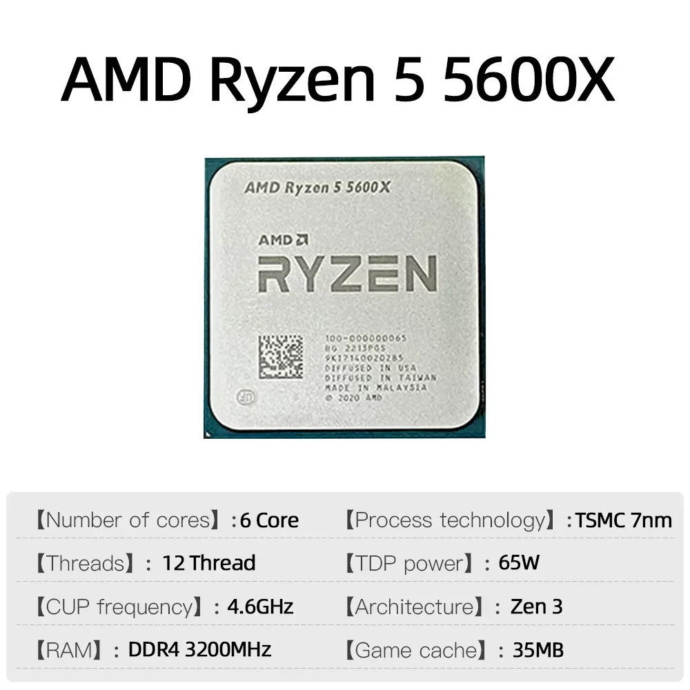 AMD Ryzen 5 5600X Processor CP - Amd Cpu Ryzen 5 recension och pris