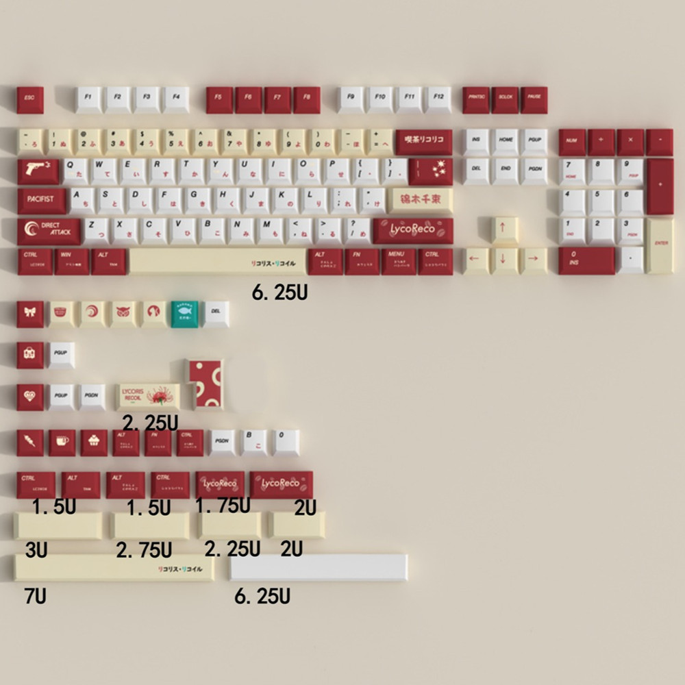 Lycoris Recoil Anime PBT Keyca - Gaming Keyboard Ergonomics recension och pris