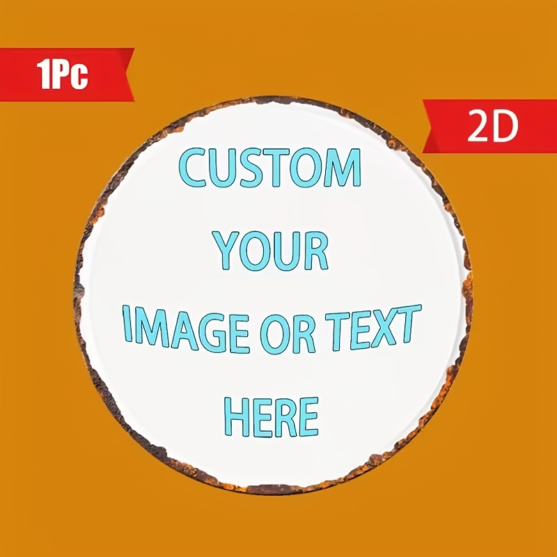 Custom Round Metal Tin Sign, P - Brass Weight Plate recension och pris